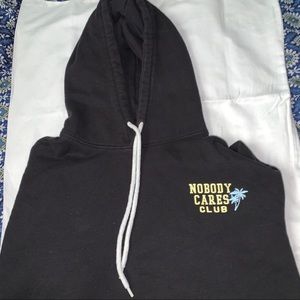 Nobody Cares Club Black Hoodie